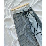 ブラック | ドットフラワーシアーレイヤード巻きスカート | Outfitter lab