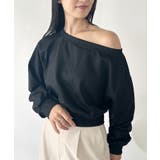 ブラック | ワンショルダースウェットトップス | Outfitter lab