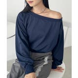ネイビー | ワンショルダースウェットトップス | Outfitter lab