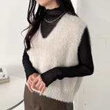 シャギーVネックニットベスト | Outfitter lab | 詳細画像15