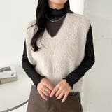 シャギーVネックニットベスト | Outfitter lab | 詳細画像17