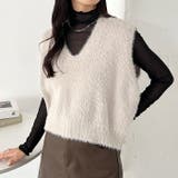 シャギーVネックニットベスト | Outfitter lab | 詳細画像18