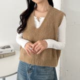 シャギーVネックニットベスト | Outfitter lab | 詳細画像20