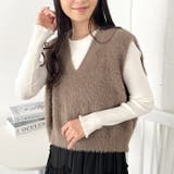 シャギーVネックニットベスト | Outfitter lab | 詳細画像28