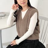 シャギーVネックニットベスト | Outfitter lab | 詳細画像29