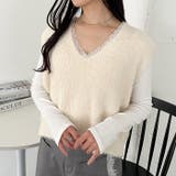 シャギーVネックニットベスト | Outfitter lab | 詳細画像8