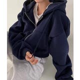 ネイビー | 無地裏起毛ジップパーカー | Outfitter lab