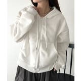 ホワイト | 無地裏起毛ジップパーカー | Outfitter lab