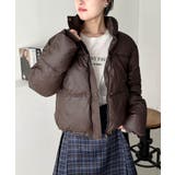 ブラウン | マットショート丈スタンドカラーダウンブルゾン | Outfitter lab