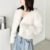 ノーカラーショートフェイクファーコート | Outfitter lab | 詳細画像6 