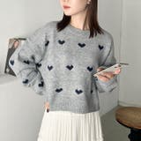 ラインハート柄長袖ニットトップス | Outfitter lab | 詳細画像12