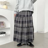 チェック柄ティアードロングスカート | Outfitter lab | 詳細画像5