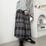チェック柄ティアードロングスカート | Outfitter lab | 詳細画像8