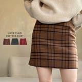 インパン裏地付きチェック柄ミニスカート | Outfitter lab | 詳細画像1 