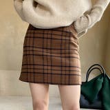 インパン裏地付きチェック柄ミニスカート | Outfitter lab | 詳細画像10 