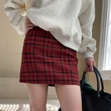 インパン裏地付きチェック柄ミニスカート | Outfitter lab | 詳細画像16 