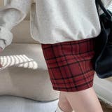 インパン裏地付きチェック柄ミニスカート | Outfitter lab | 詳細画像17 