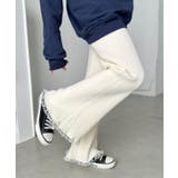 アイボリー | フリルレースリブニットパンツ | Outfitter lab
