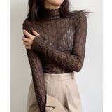 ブラウン | ウェーブデザインシアートップス | Outfitter lab