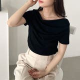 ドレープオフショルダー半袖トップス | Outfitter lab | 詳細画像13 