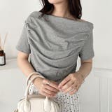 ドレープオフショルダー半袖トップス | Outfitter lab | 詳細画像17 
