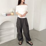 ドレープオフショルダー半袖トップス | Outfitter lab | 詳細画像9 