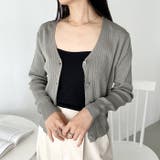 Vネックコンパクトカーディガン | Outfitter lab | 詳細画像10 