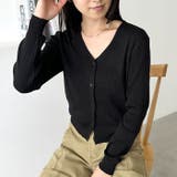 Vネックコンパクトカーディガン | Outfitter lab | 詳細画像22 
