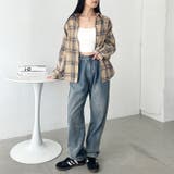 ルーズシルエットチェックネルシャツ | Outfitter lab | 詳細画像14 