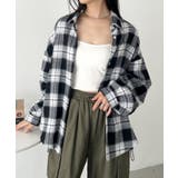 ブラック | ルーズシルエットチェックネルシャツ | Outfitter lab