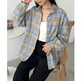 ライトブルー | ルーズシルエットチェックネルシャツ | Outfitter lab