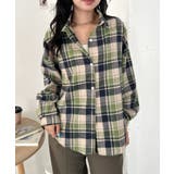 ライトグリーン | ルーズシルエットチェックネルシャツ | Outfitter lab