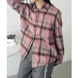 ピンク | ルーズシルエットチェックネルシャツ | Outfitter lab
