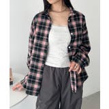 ピンク系その他 | ルーズシルエットチェックネルシャツ | Outfitter lab
