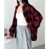 レッド | ルーズシルエットチェックネルシャツ | Outfitter lab