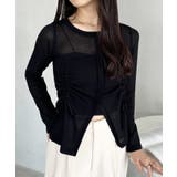 ブラック | サイドシャーリングドロストシアートップス | Outfitter lab