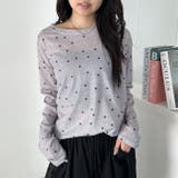ドットプリント長袖コンパクトトップス | Outfitter lab | 詳細画像12