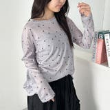 ドットプリント長袖コンパクトトップス | Outfitter lab | 詳細画像14