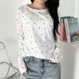 ドットプリント長袖コンパクトトップス | Outfitter lab | 詳細画像5