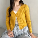 クロップドリブニットカーディガン | Outfitter lab | 詳細画像14 