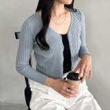 クロップドリブニットカーディガン | Outfitter lab | 詳細画像18 