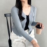 クロップドリブニットカーディガン | Outfitter lab | 詳細画像19 