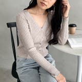 クロップドリブニットカーディガン | Outfitter lab | 詳細画像28 