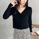 クロップドリブニットカーディガン | Outfitter lab | 詳細画像32 