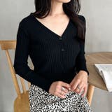 クロップドリブニットカーディガン | Outfitter lab | 詳細画像34 