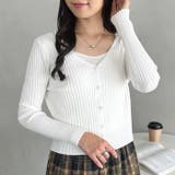 クロップドリブニットカーディガン | Outfitter lab | 詳細画像6 