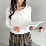 クロップドリブニットカーディガン | Outfitter lab | 詳細画像9 