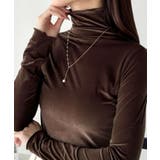 ブラウン | メロウハイネックシアーベロアトップス | Outfitter lab