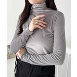 グレー | メロウハイネックシアーベロアトップス | Outfitter lab