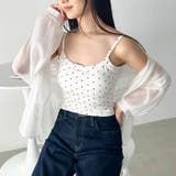 カップ付きドット柄キャミソール | Outfitter lab | 詳細画像14 